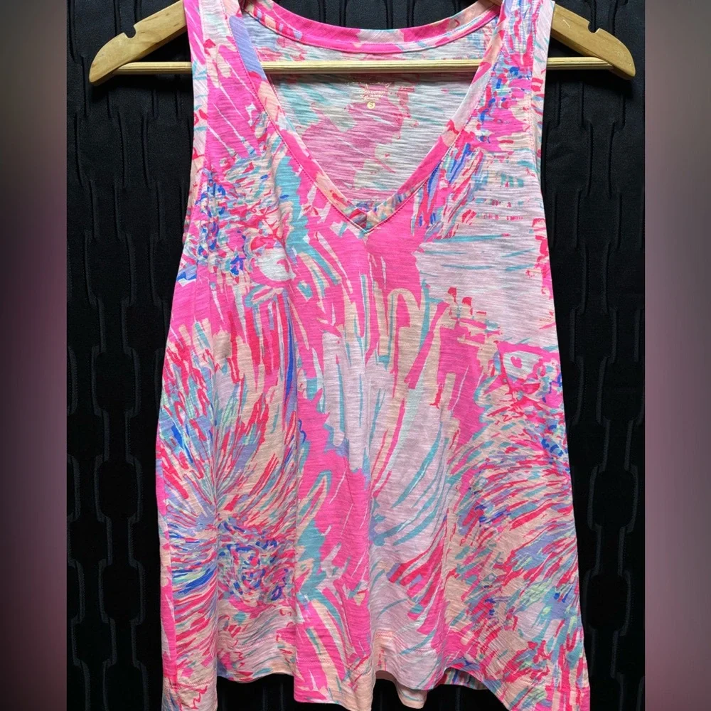 Lilly Pulitzer Jaylynne Racerback Sleeveless Size S Top - Picture 7 of 9